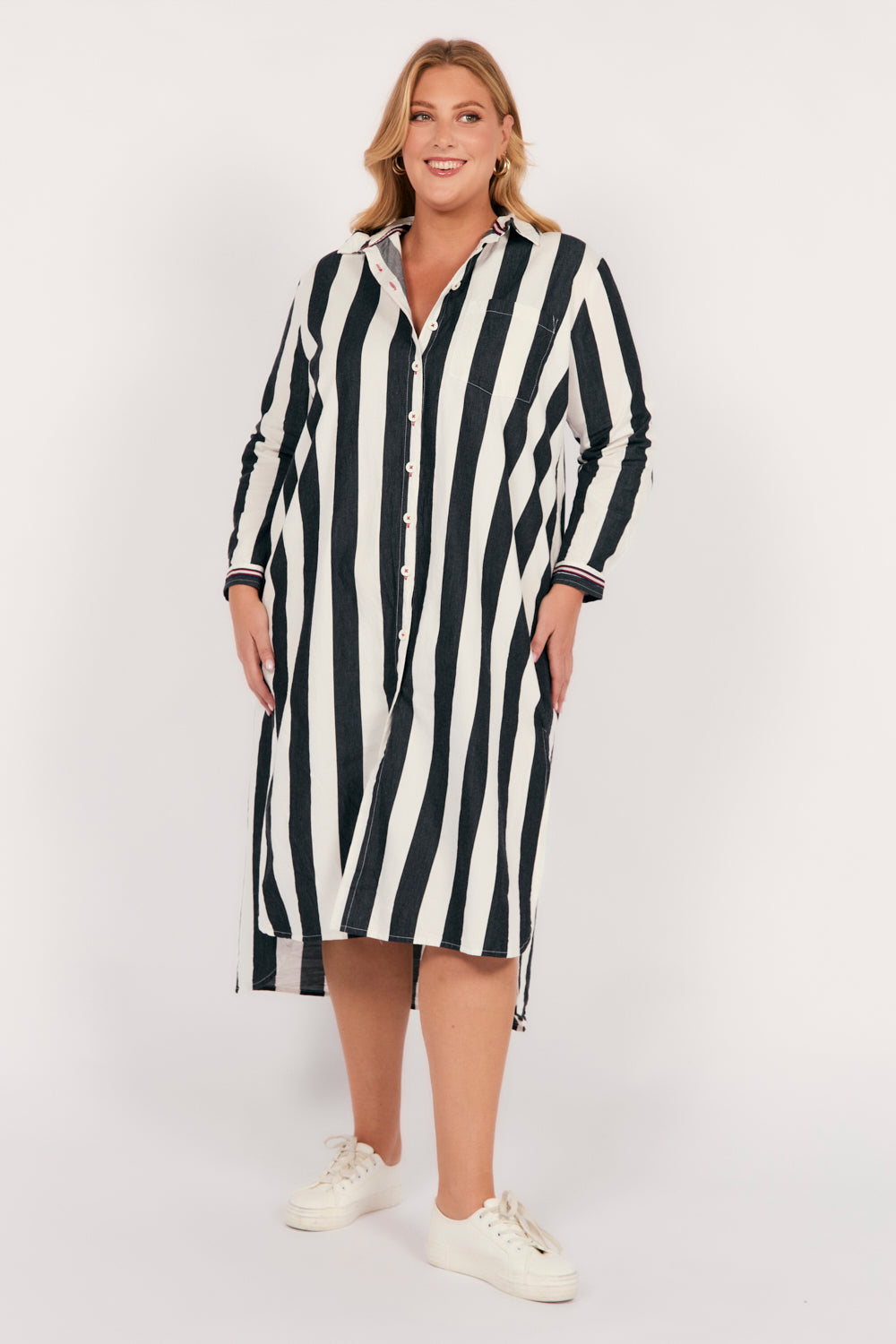 Natalia Shirt Dress in Harbour Lines