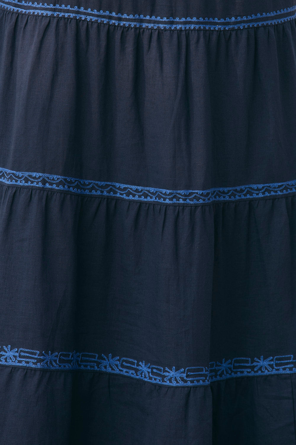 Scout Tiered Dress in Navy Old Lace