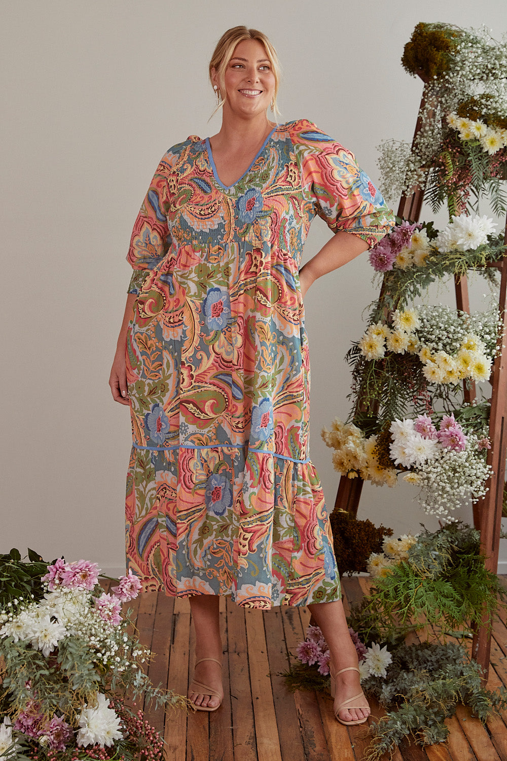 Nicci Shirred Dress - COMBINED LISTING