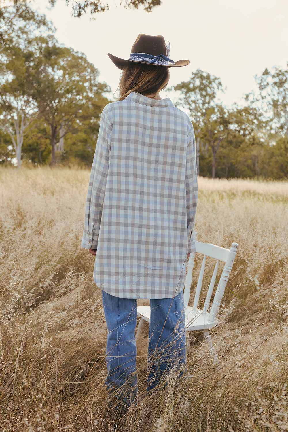 Oversized Boyfriend Shirt in Winter Haven