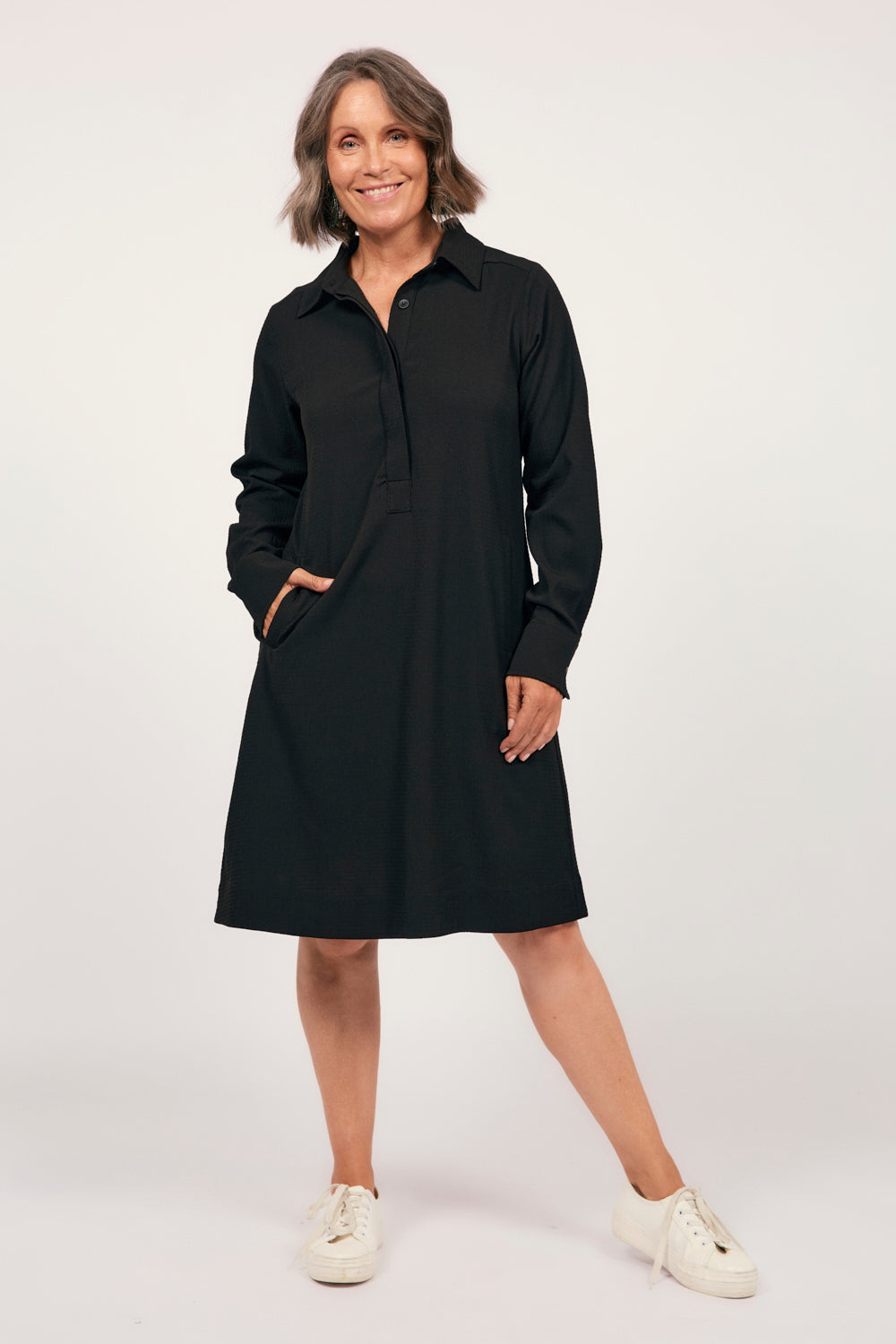 Relaxed Travel Dress in Black