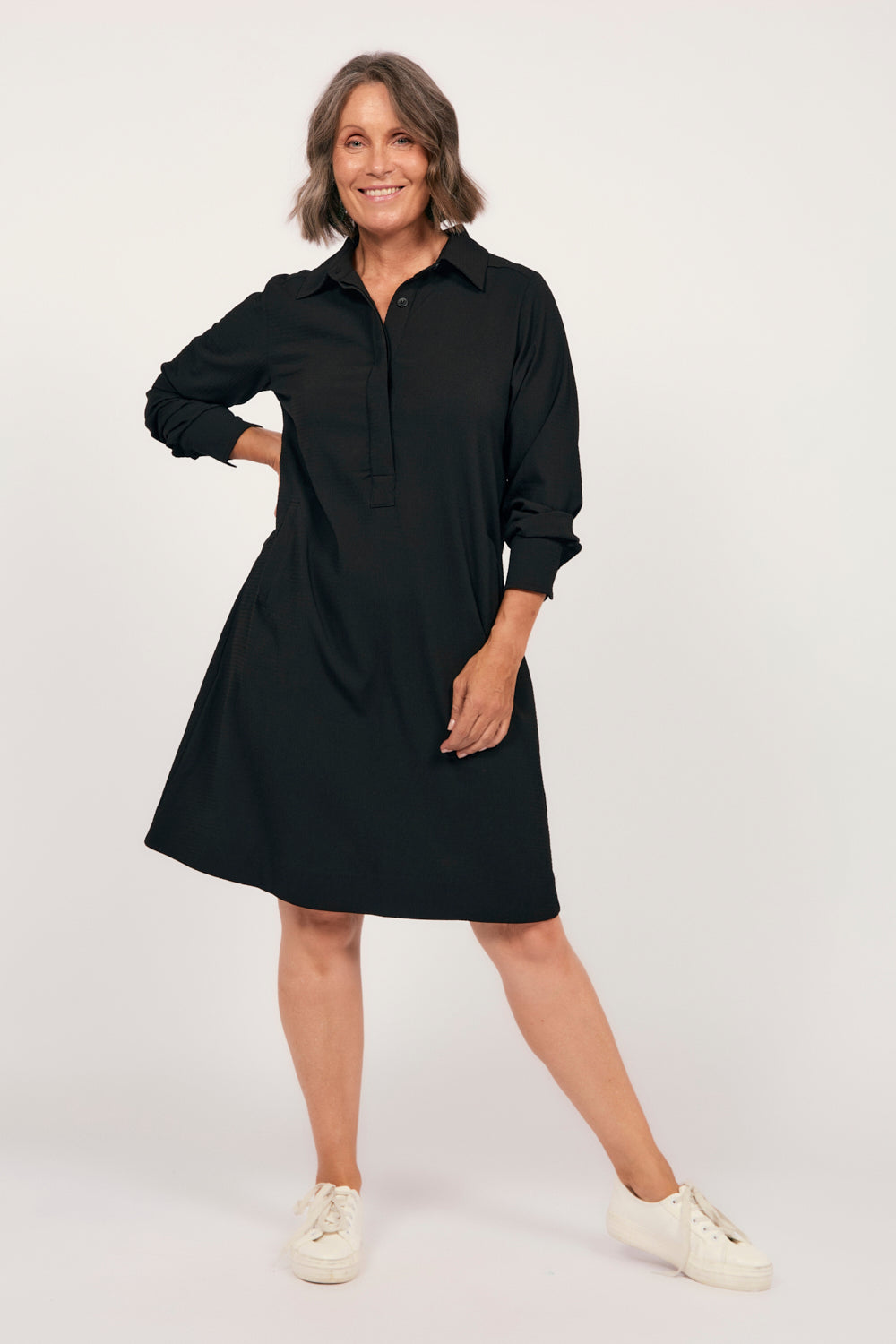 Relaxed Travel Dress in Black
