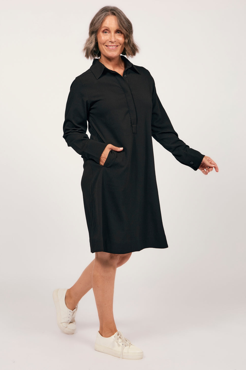 Relaxed Travel Dress in Black