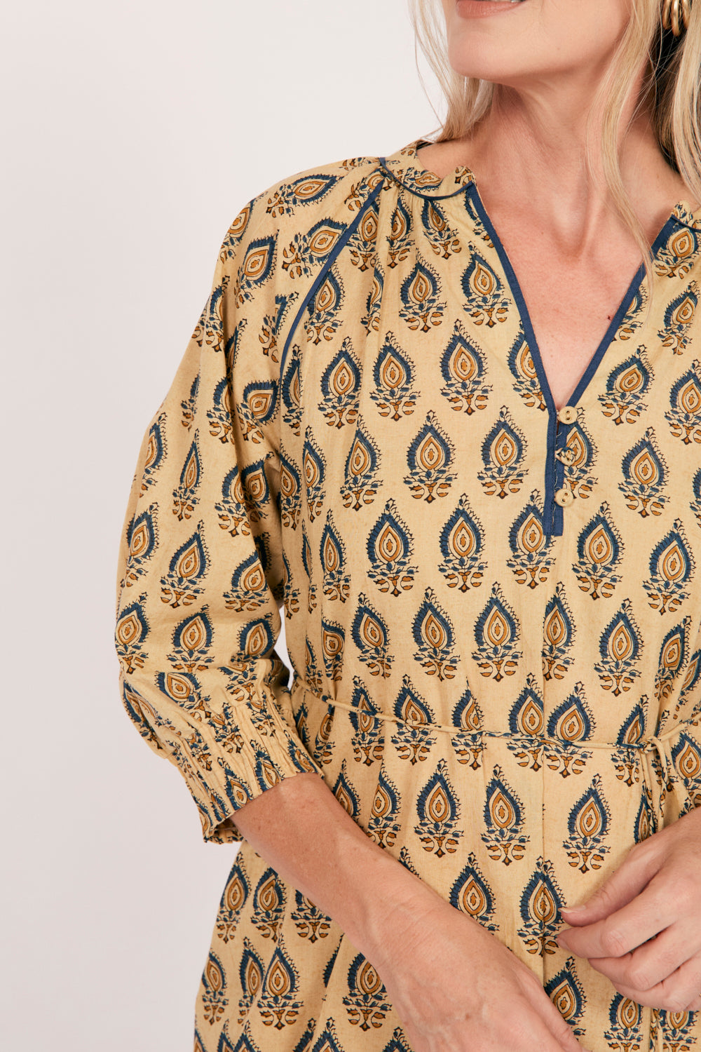 Robin Tunic Dress in Paisley Plumes