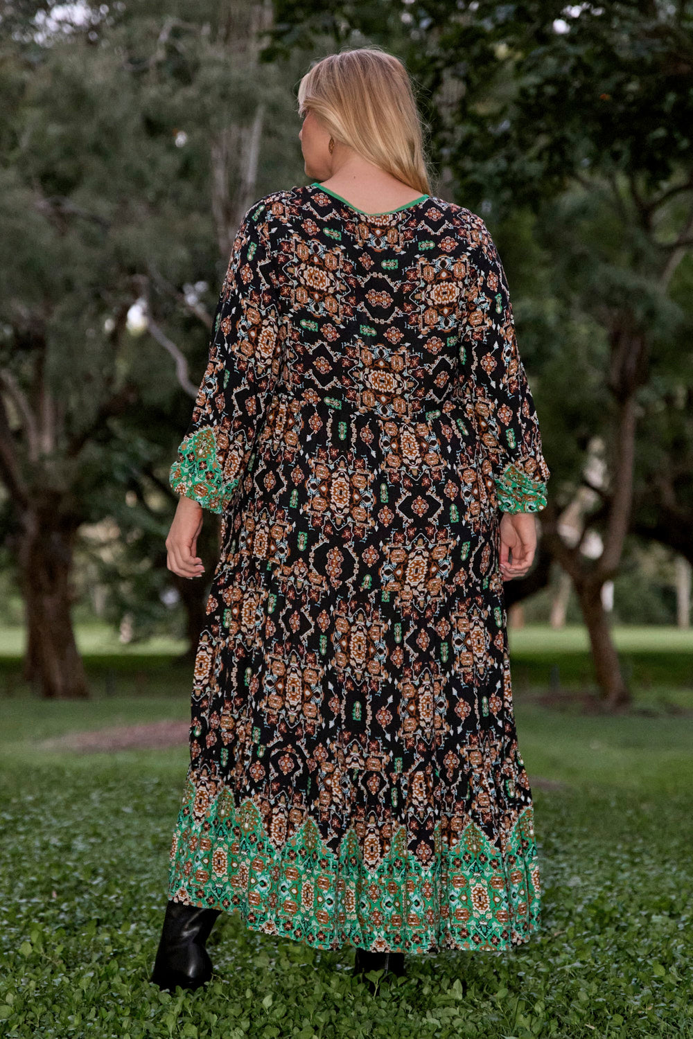 Sabre Long Sleeve Dress in Indah