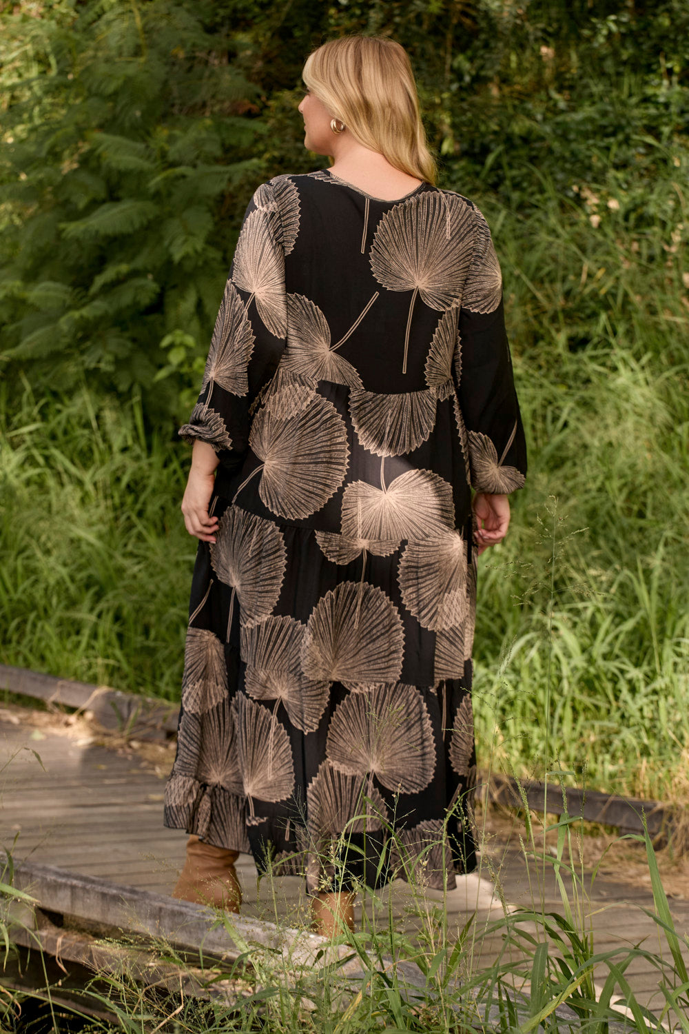 Sabre Long Sleeve Dress in Winter Solstice
