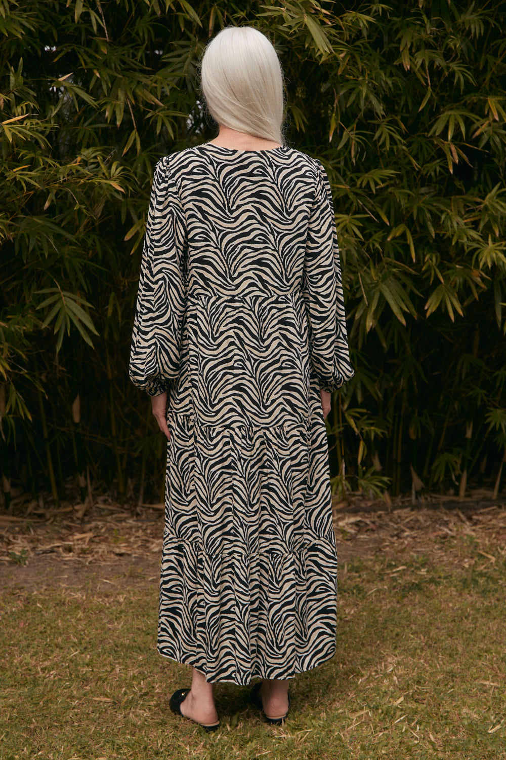 Sabrina Tiered Dress in Safari