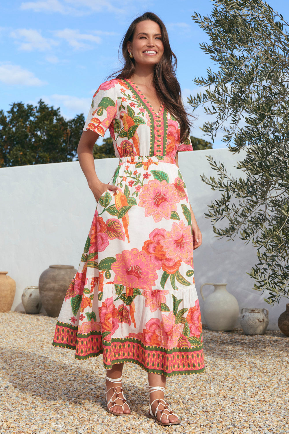 Savelle Midi Dress in La Rambla