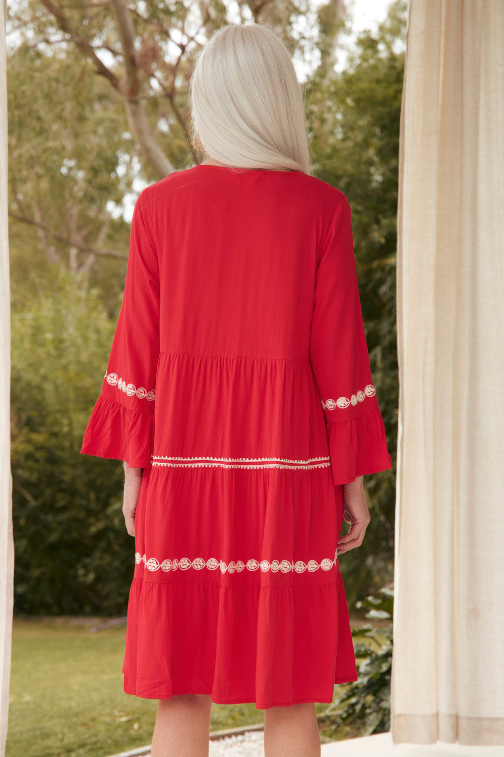 Scout Bell Sleeve Dress in Old Lace