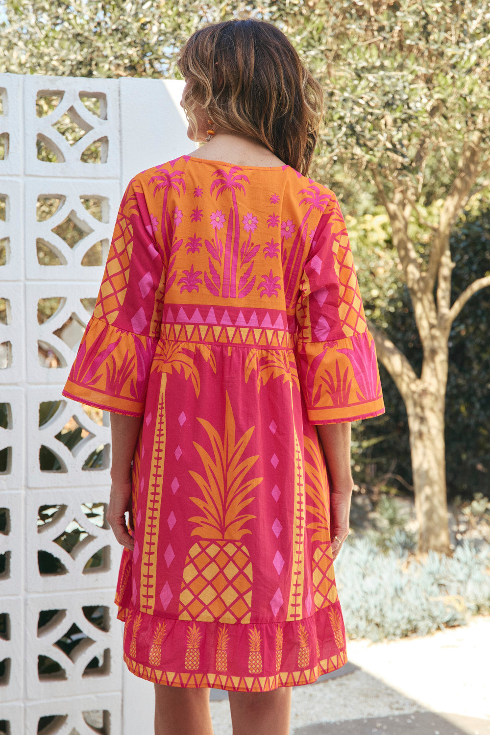 Scout Bell Sleeve Dress in Tangerina