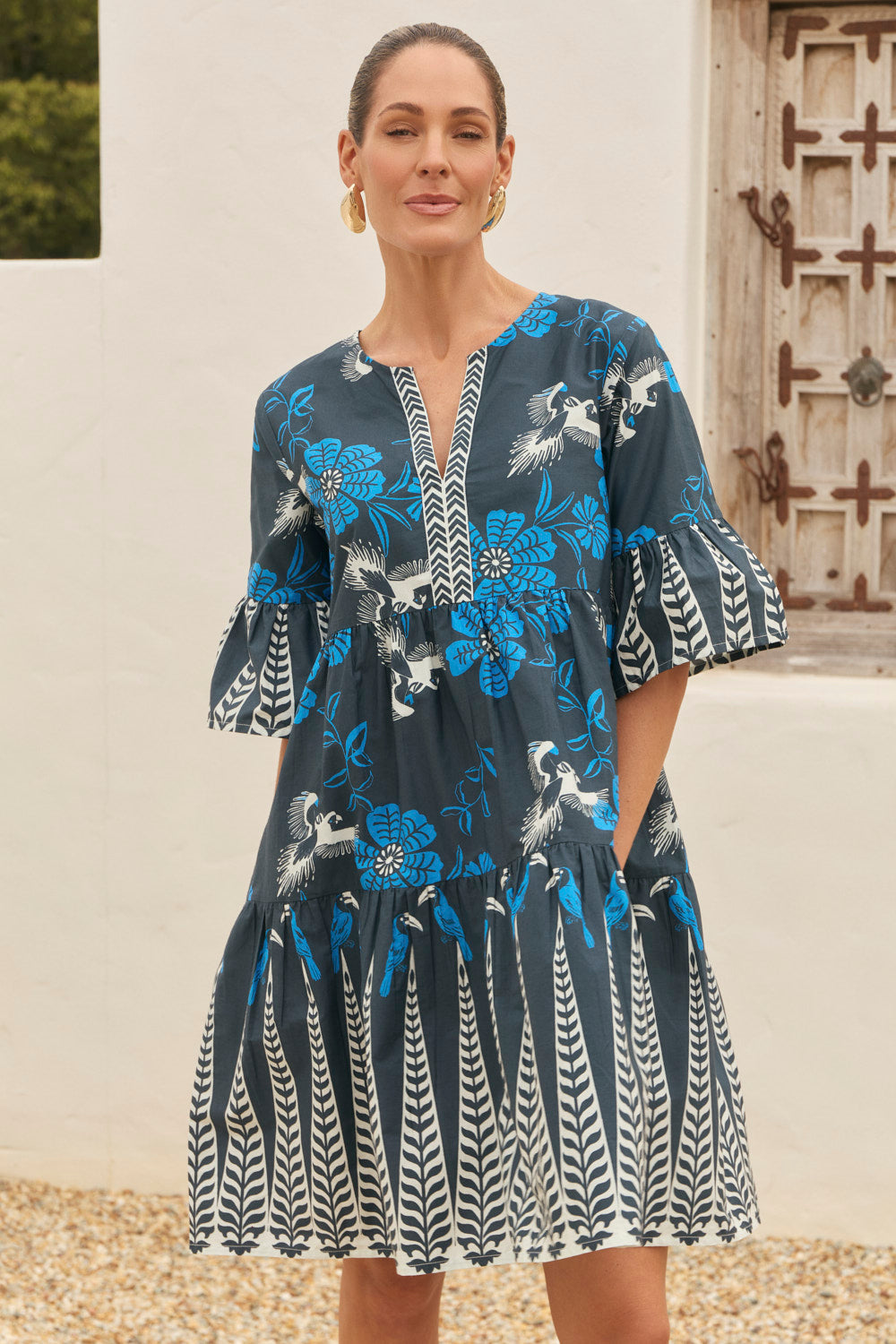 Scout Tiered Dress in Hula Girl