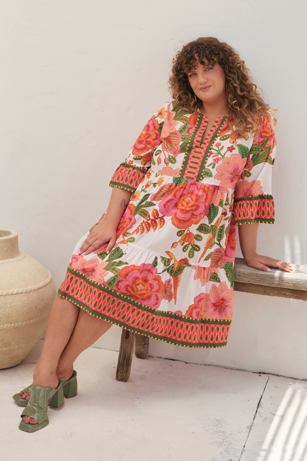 Scout Tiered Dress in La Rambla