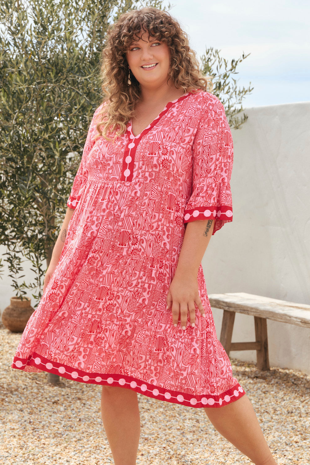 Scout Tiered Dress in Sunkiss