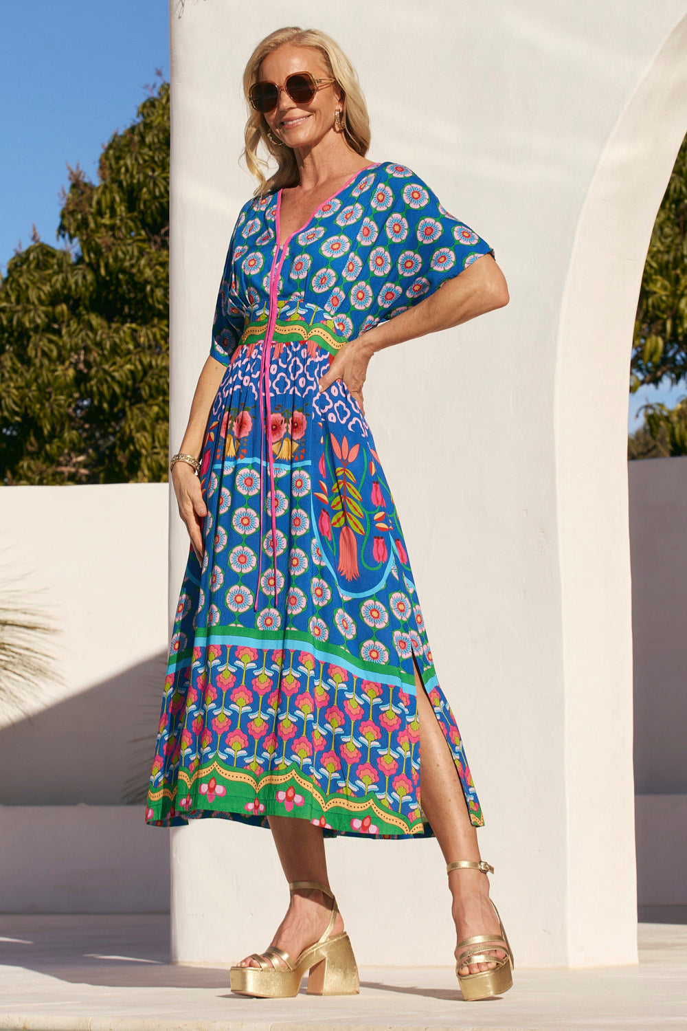 Selma Midi Dress in Paradiso