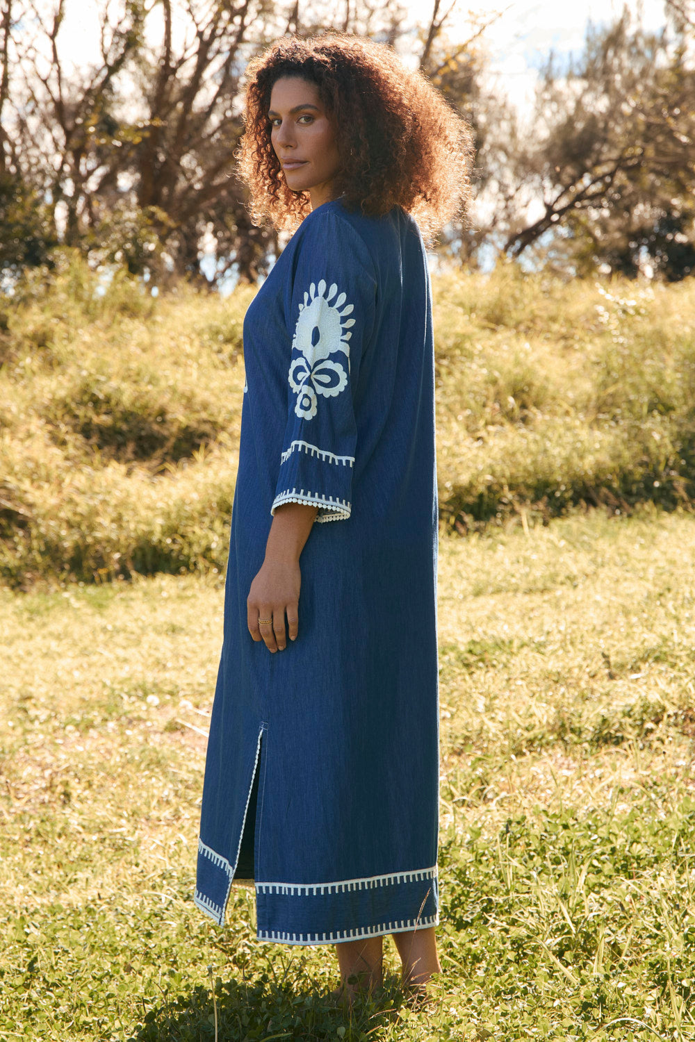 Sofia Bell Sleeve Dress in Quebec