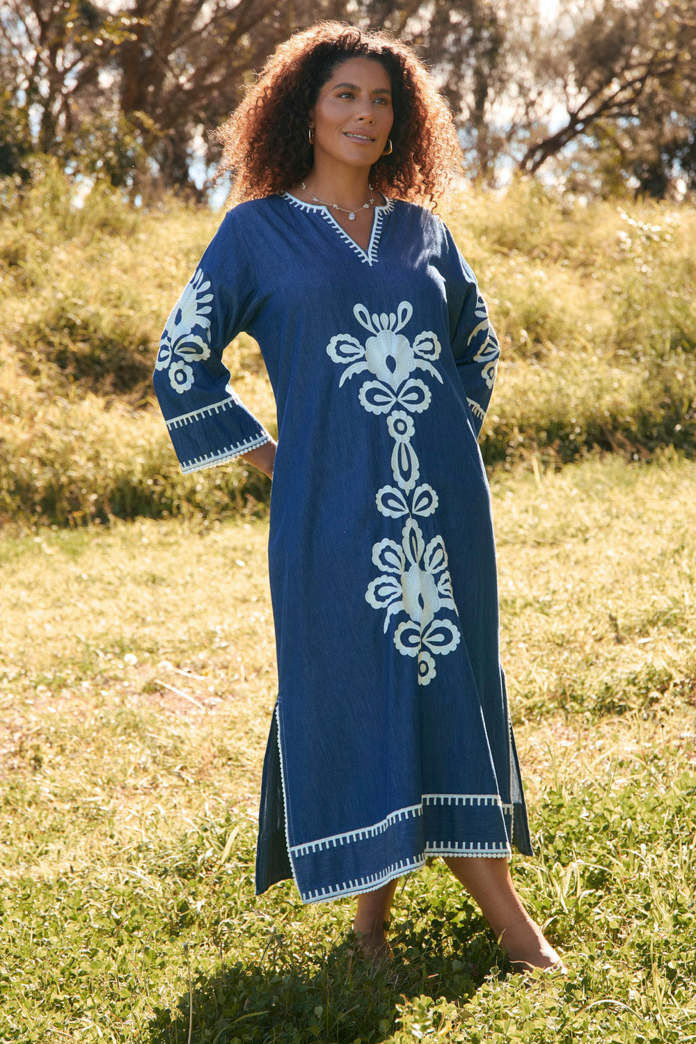 Sofia Bell Sleeve Dress in Quebec