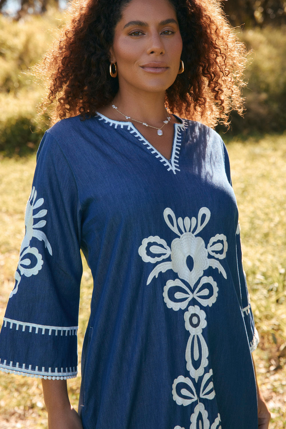 Sofia Bell Sleeve Dress in Quebec