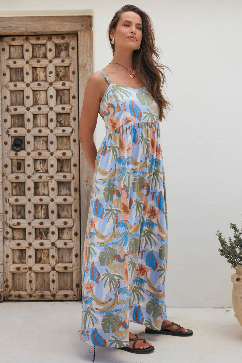 Solene Sun Dress in Sunspell Blue