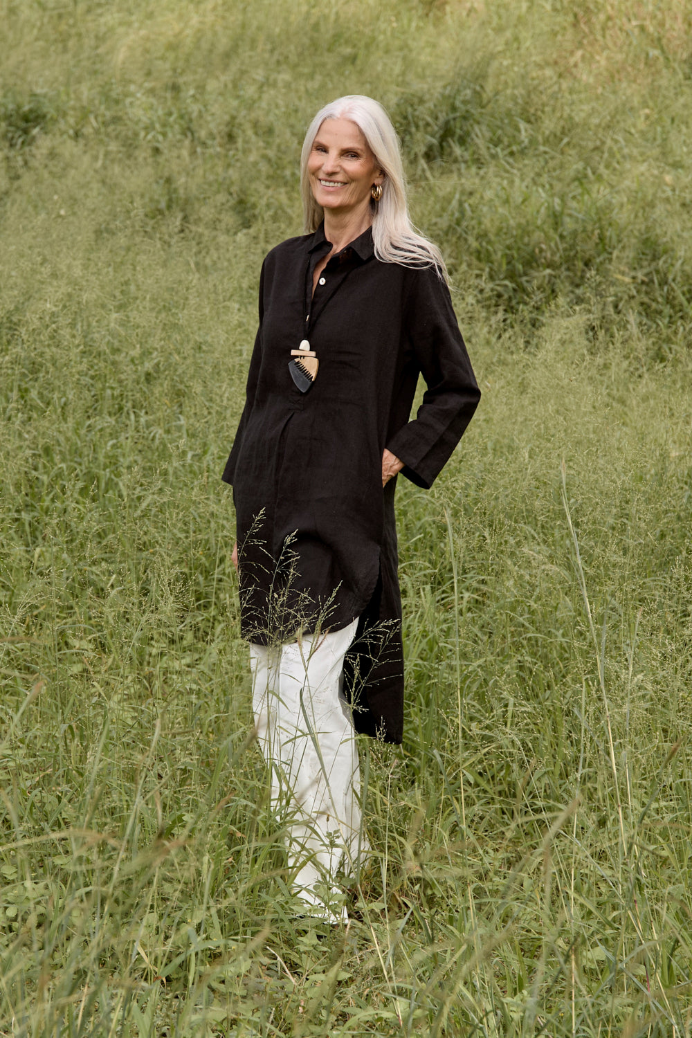 The Wanderer Necklace in Natural, Necklace - Adrift Clothing
