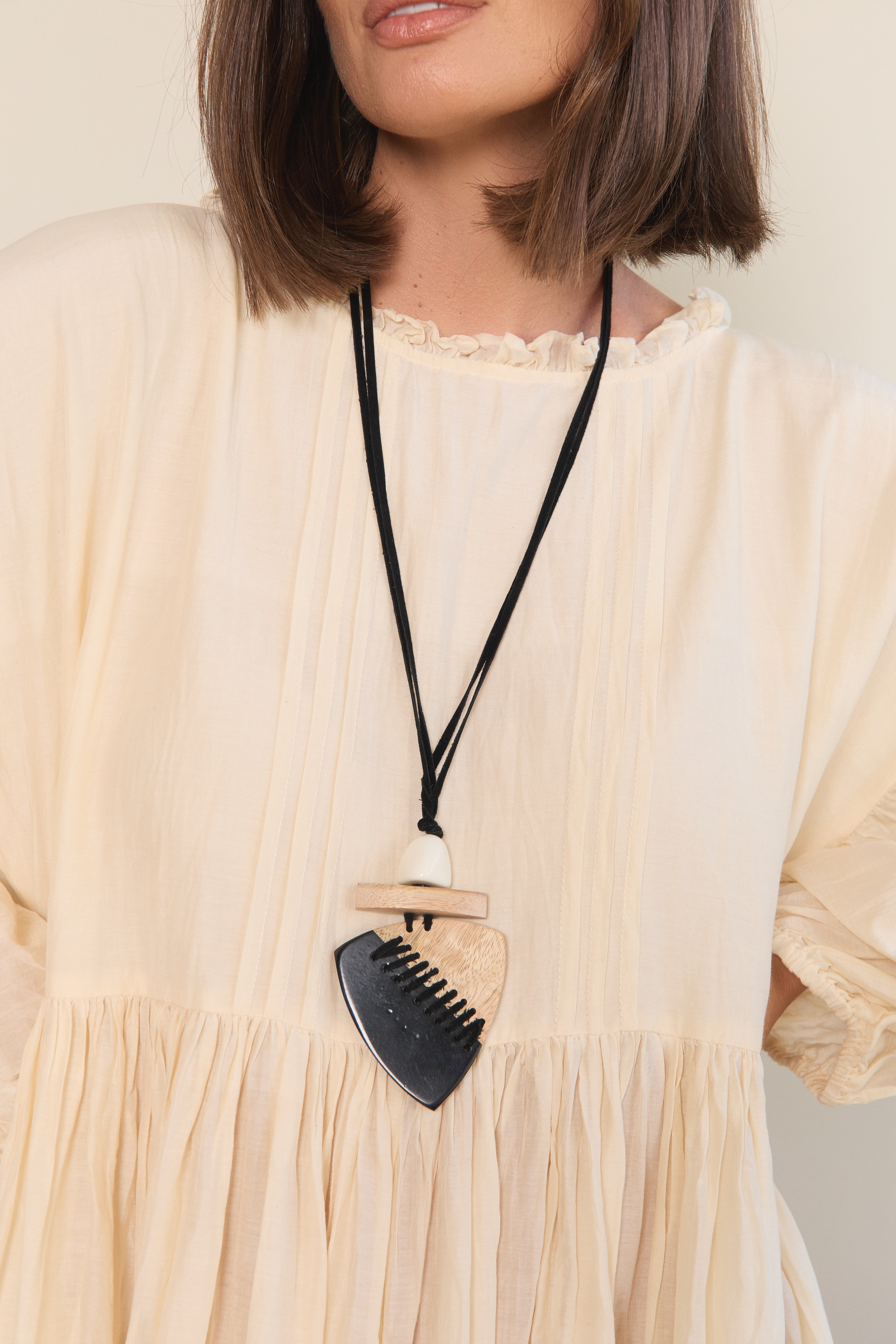 The Wanderer Necklace in Natural, Necklace - Adrift Clothing