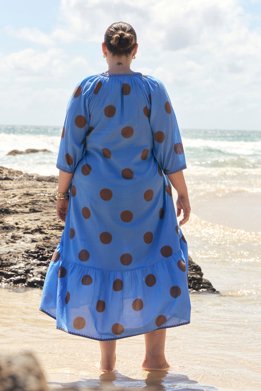 Valentina Tiered Frill Dress in Serendipity, Maxi Dress - Adrift Clothing