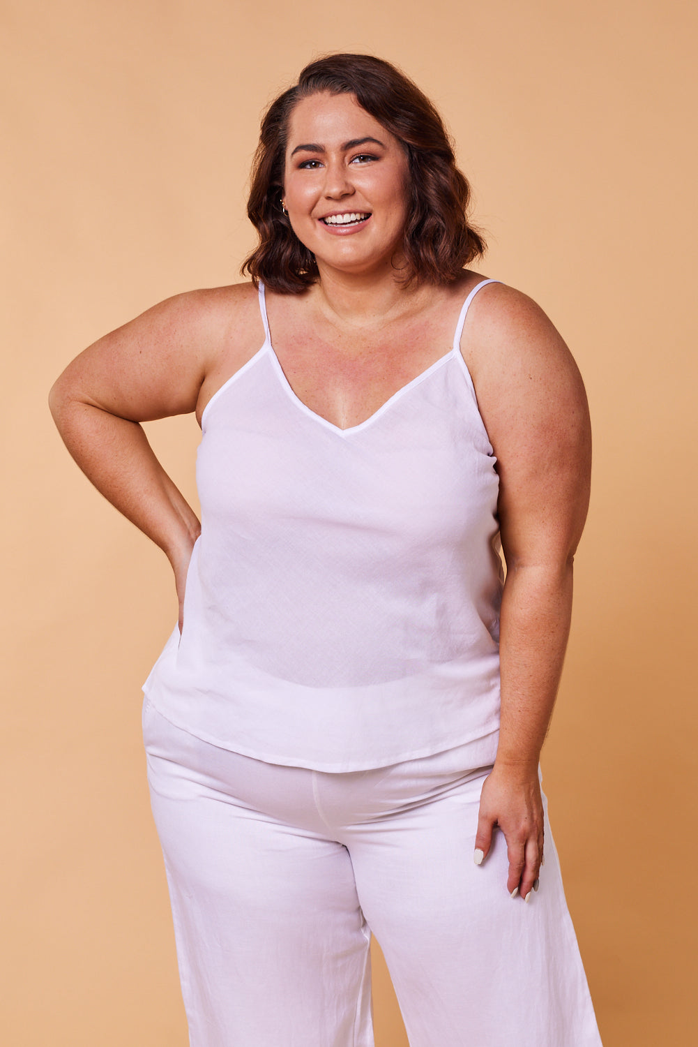 Adrift Cotton Cami in White (8081417481)