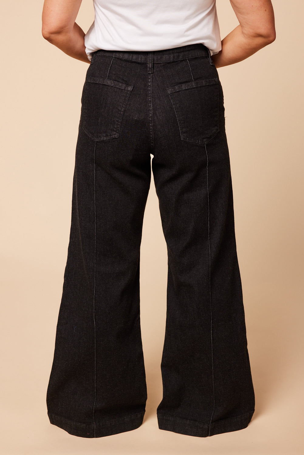 Adrift Denim Wide Leg Jeans in Black, Jean - Adrift Clothing