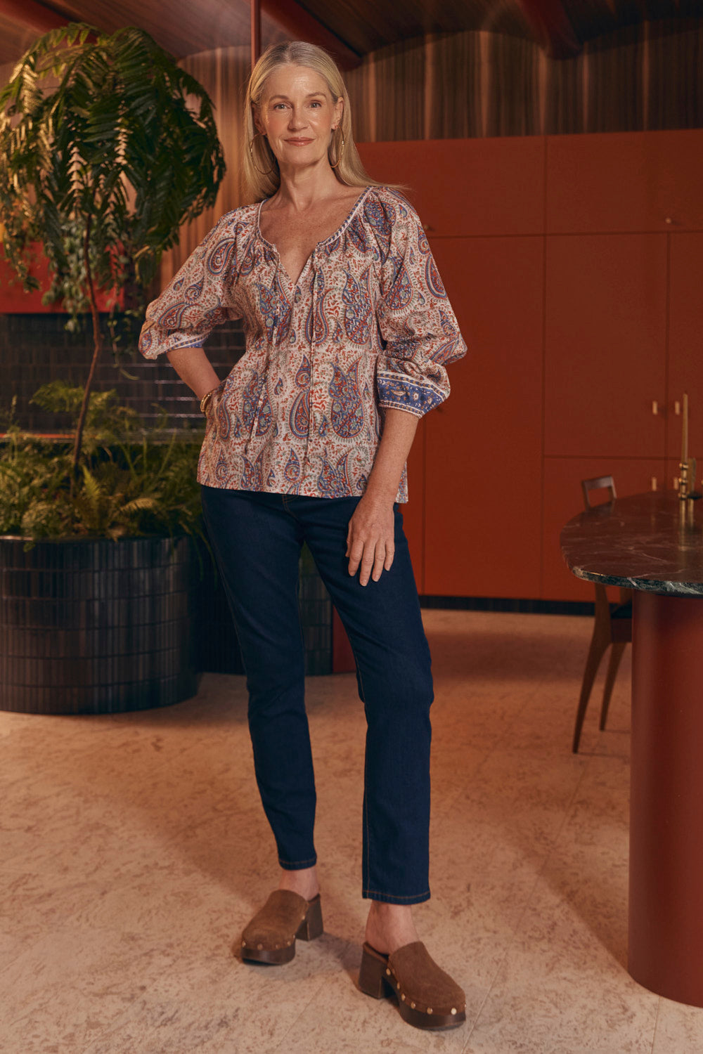 Adrift Denim Fitted Jeans in Dark Wash