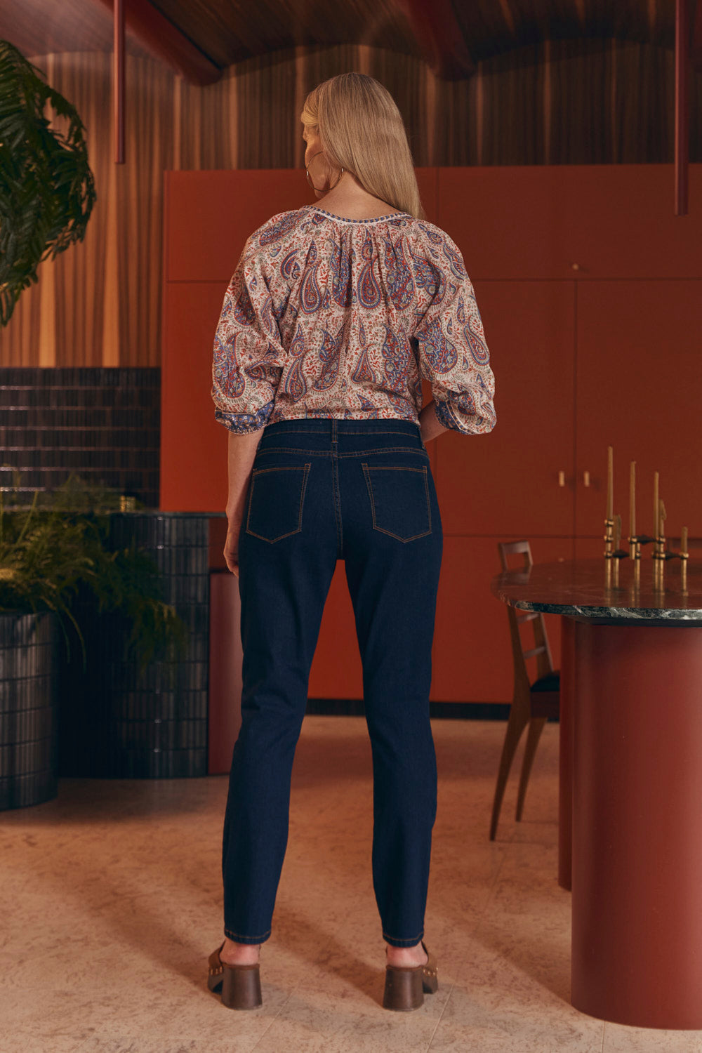 Adrift Denim Fitted Jeans in Dark Wash