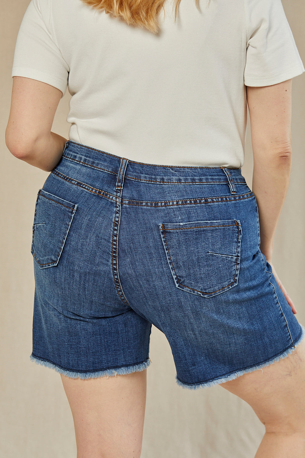 Adrift Denim Cut Off Shorts in Mid Wash