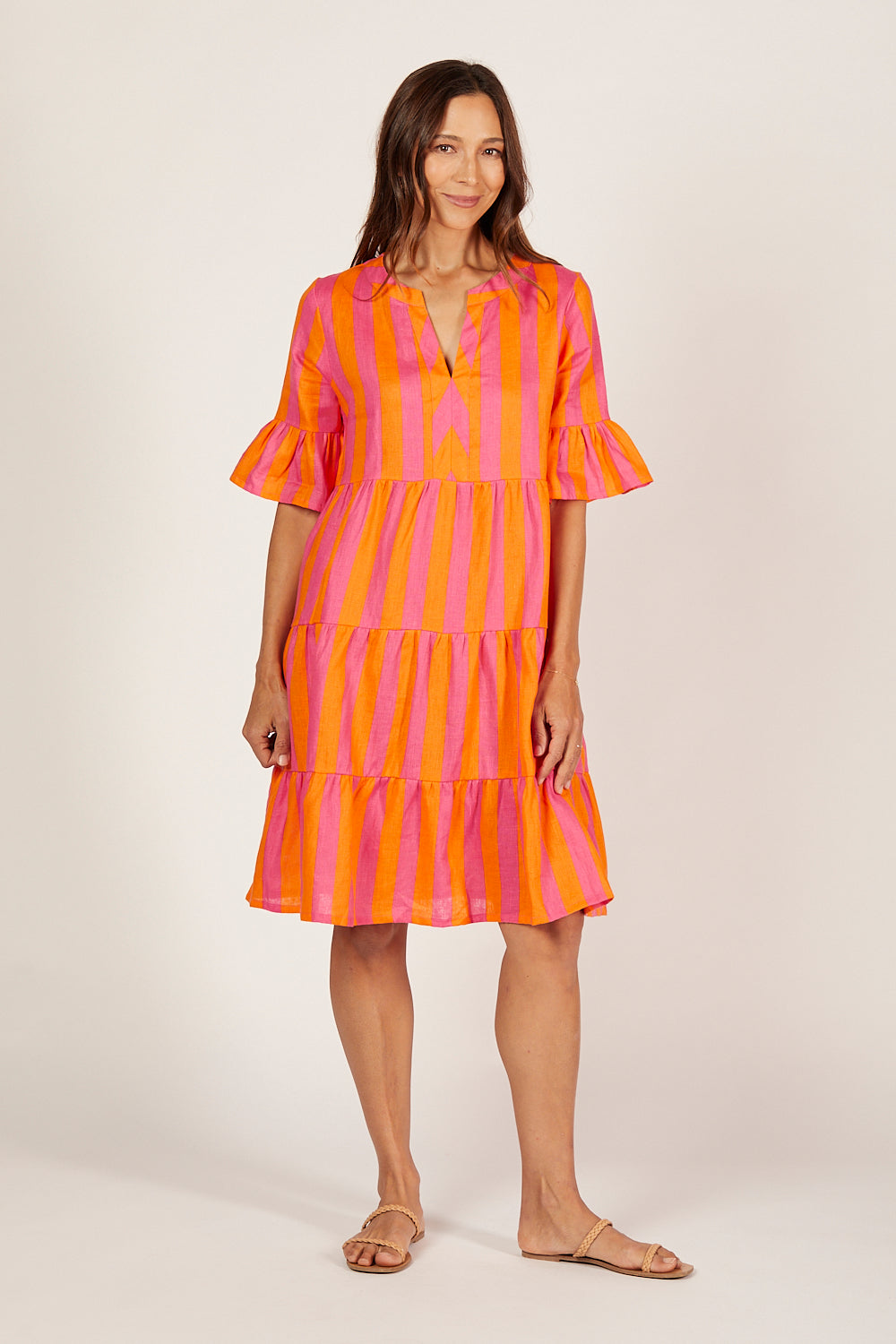 Scout Linen Tiered Dress in Afterglow | PRE-ORDER