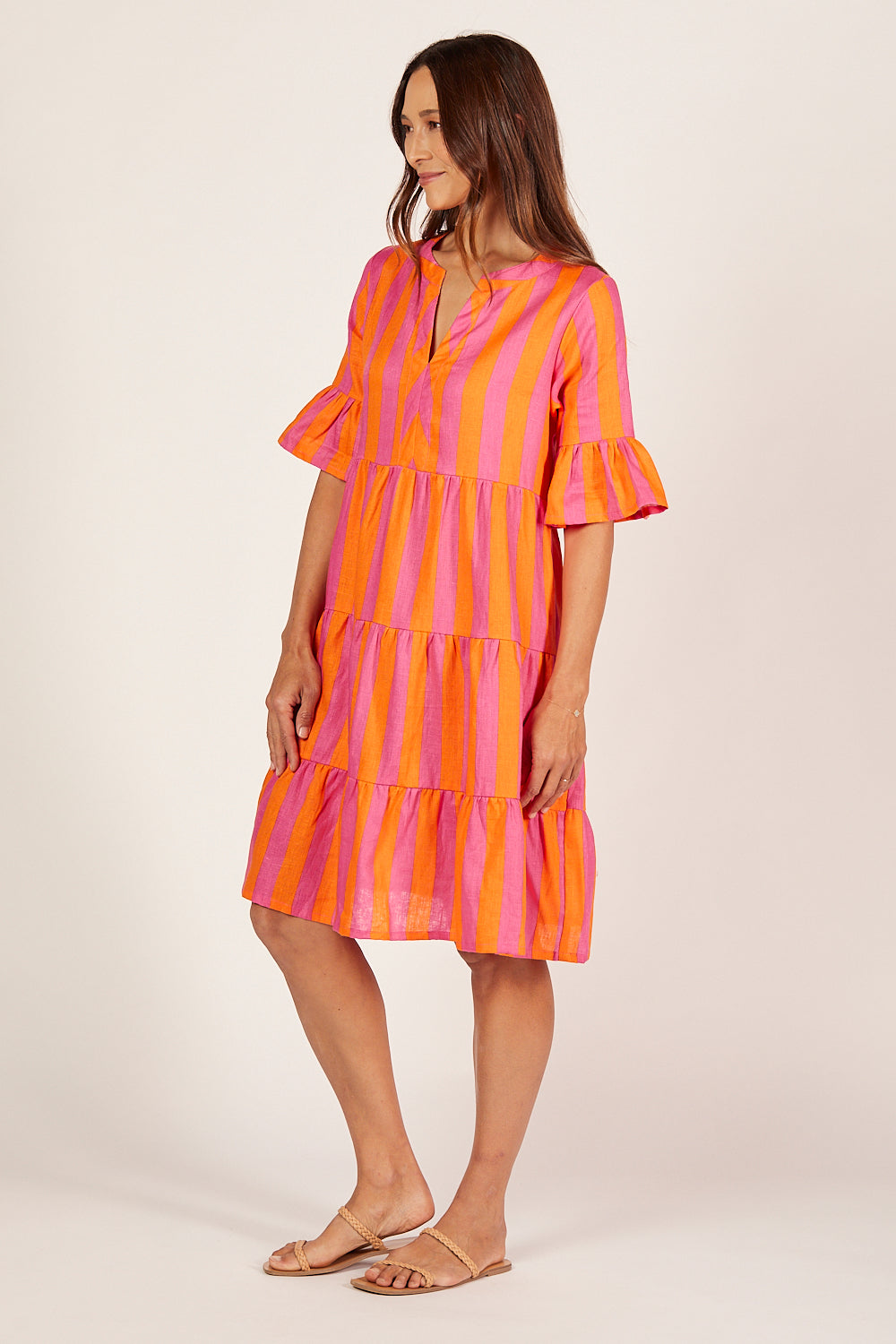 Scout Linen Tiered Dress in Afterglow | PRE-ORDER