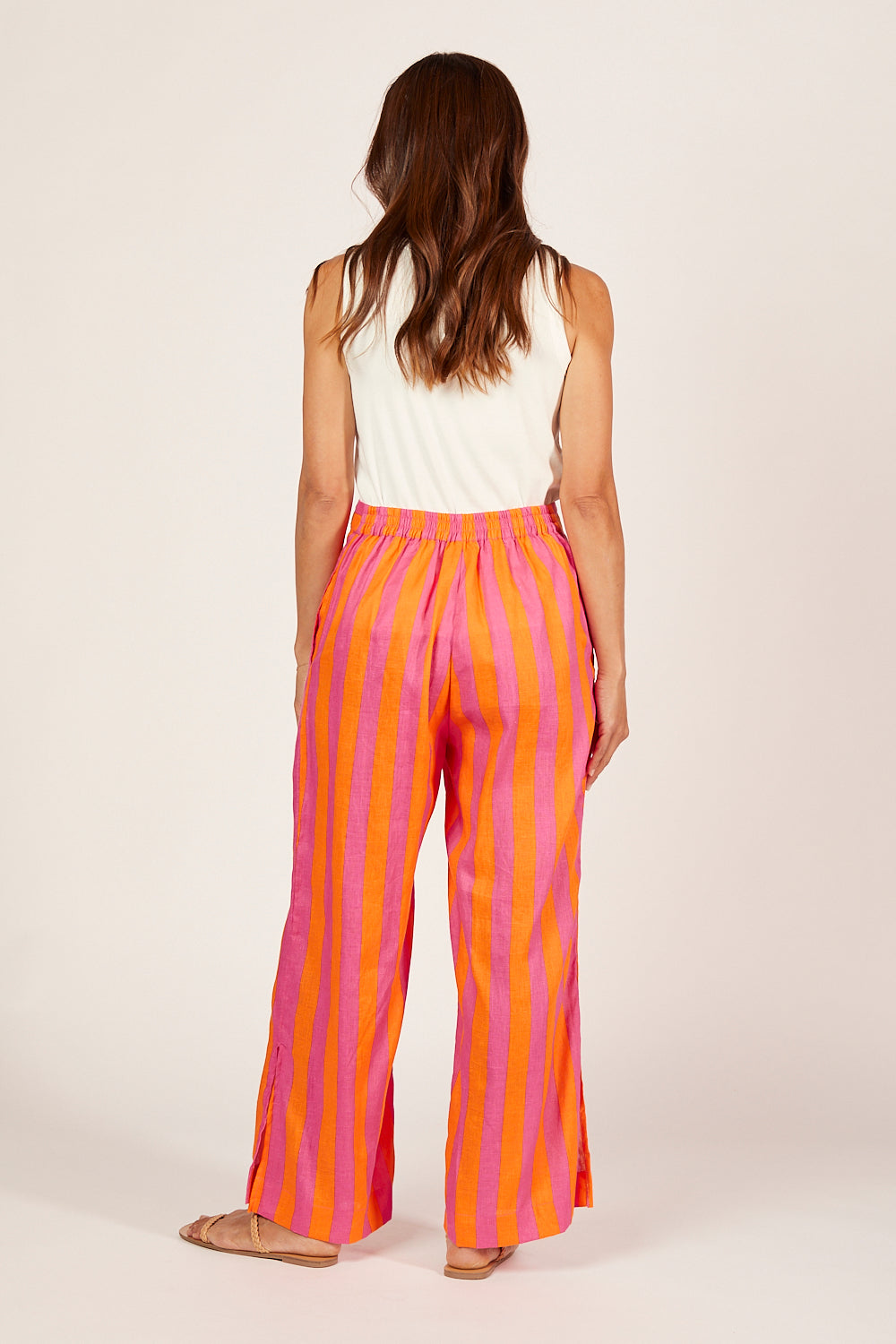 Camille Linen Wide Leg Pant in Afterglow