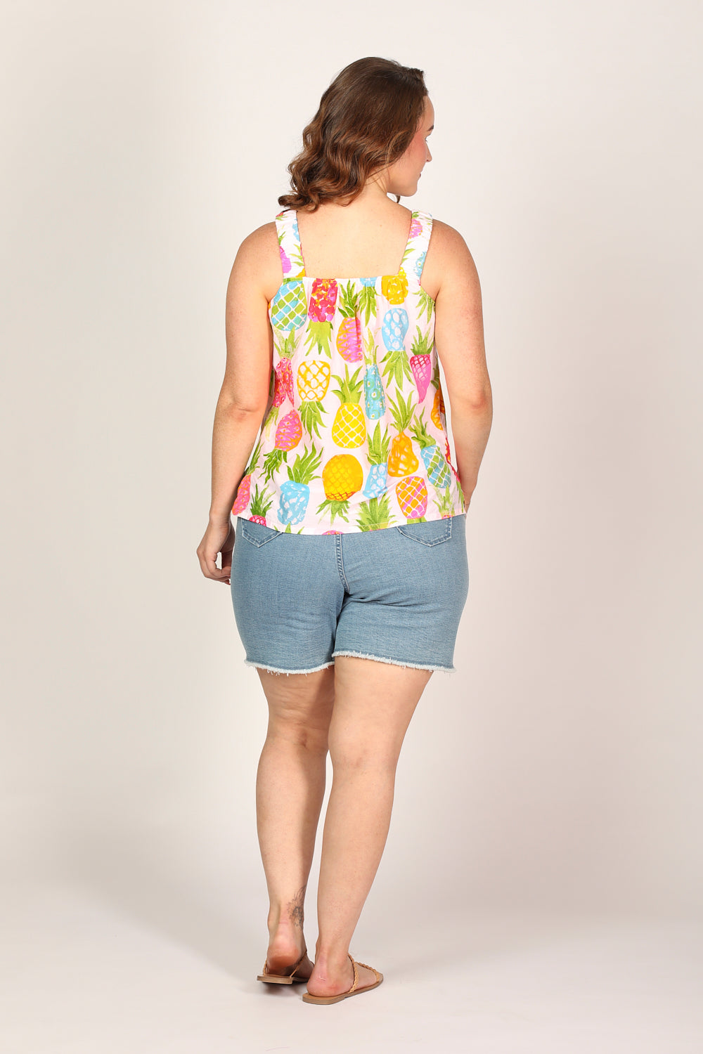 Clara Summer Top in Tropical Sunrise