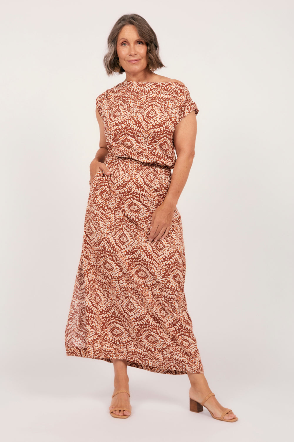 Alice Drop Shoulder Maxi Dress in Liora