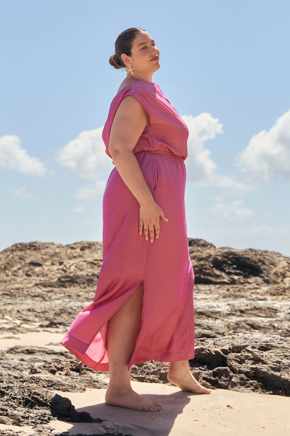 Alice Drop Shoulder Dress in Orchid