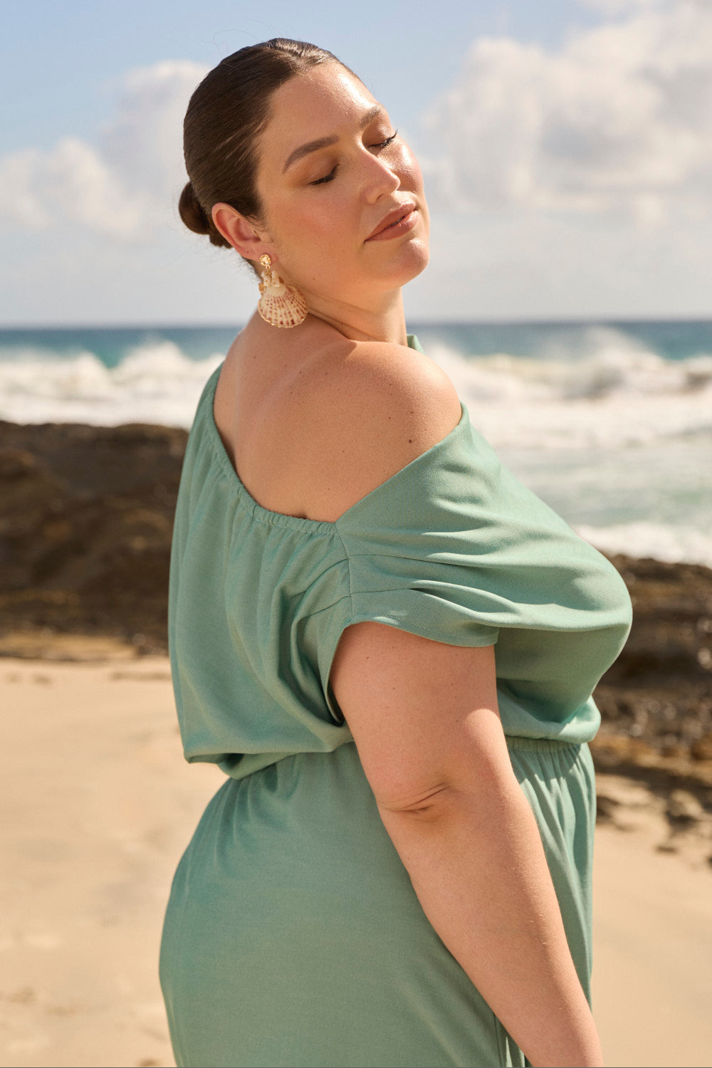 Alice Drop Shoulder Dress in Tosca