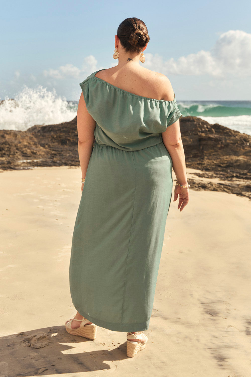 Alice Drop Shoulder Dress in Tosca