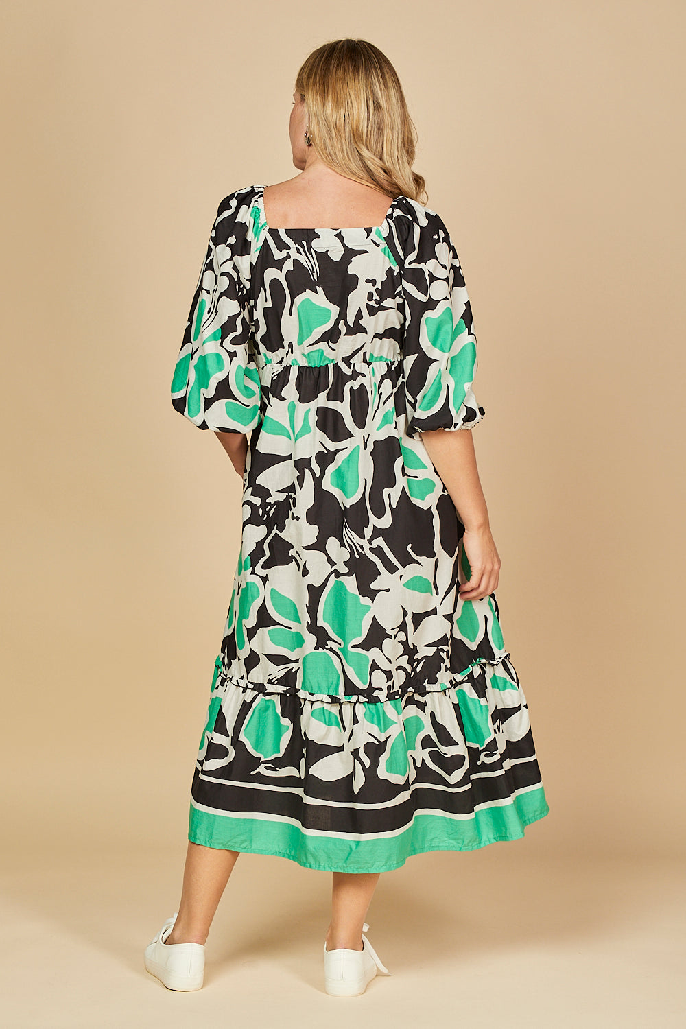 Alison 3/4 Sleeve Maxi Dress in Helsinki Summer