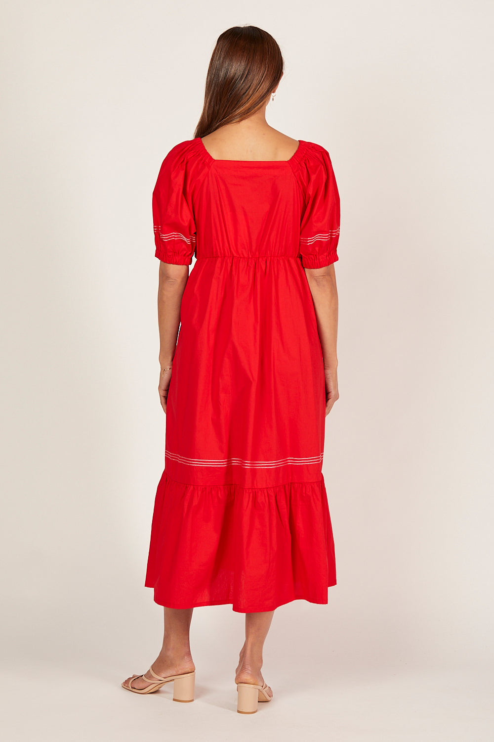 Alison Poplin Maxi Dress in Christmas Cheer