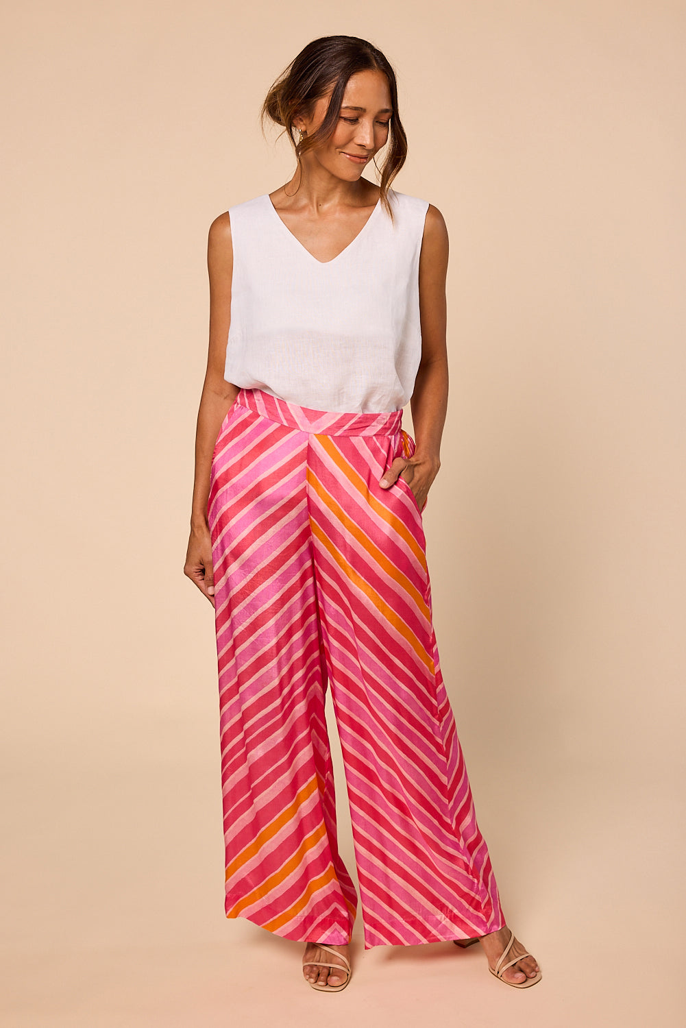 Amari Palazzo Pant in Strawberry Moon