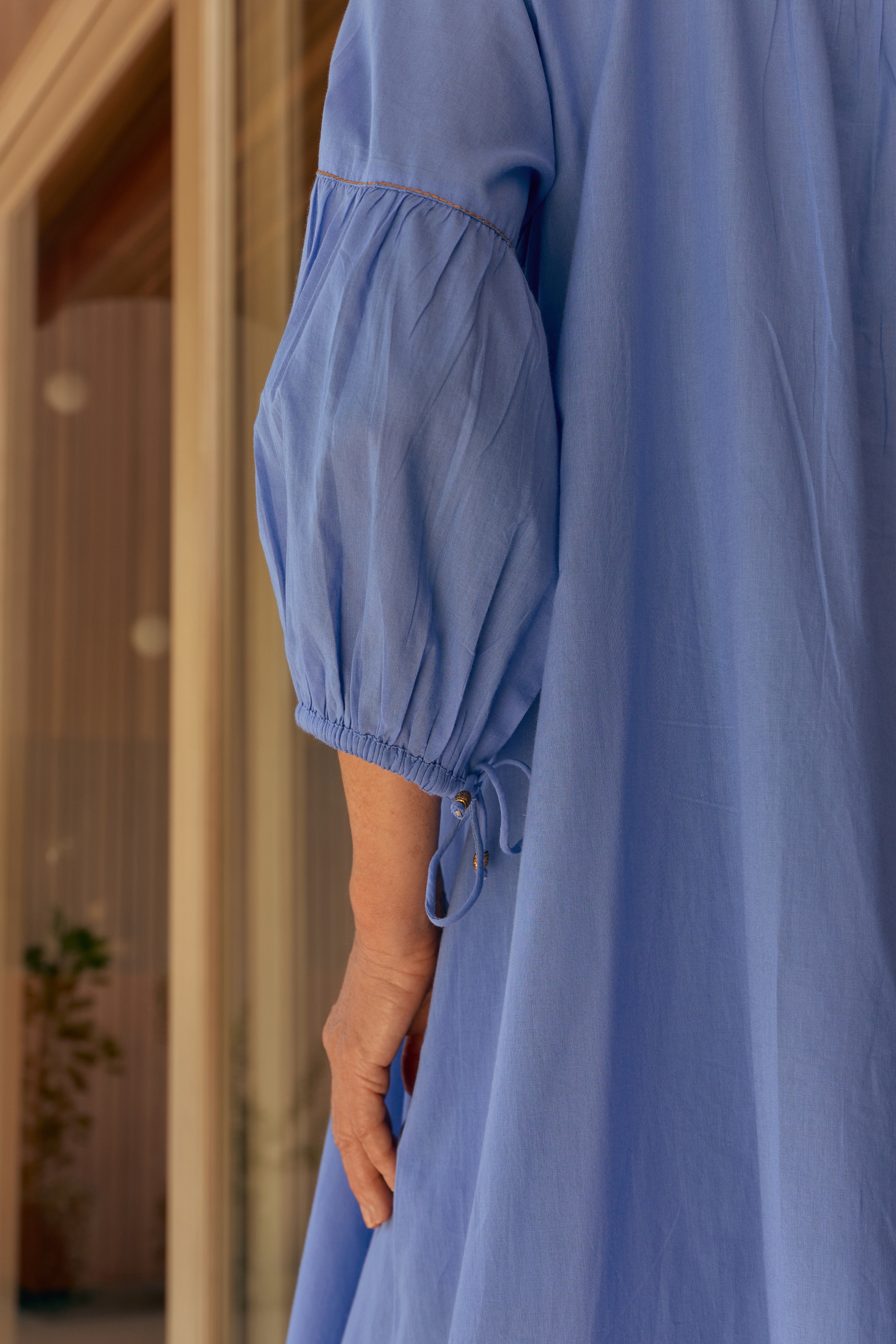 Anya Collared Smock Dress in Seabreak