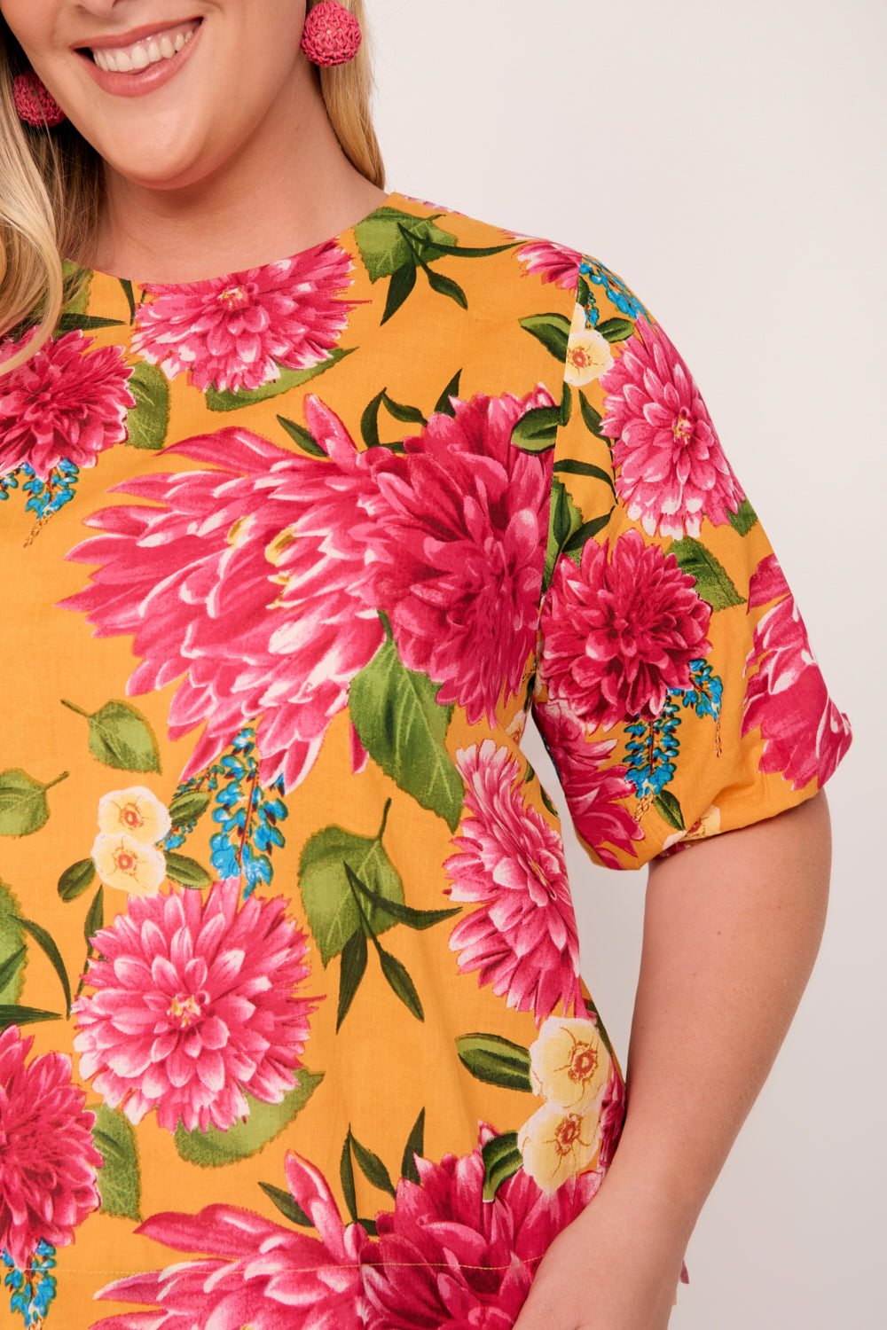 Audrey Blouse in Dreaming Dahlias