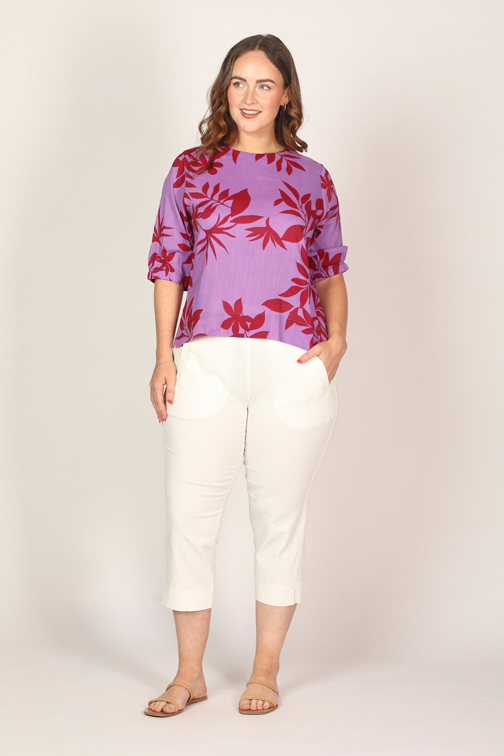 Audrey Blouse in Fuchsia Fever