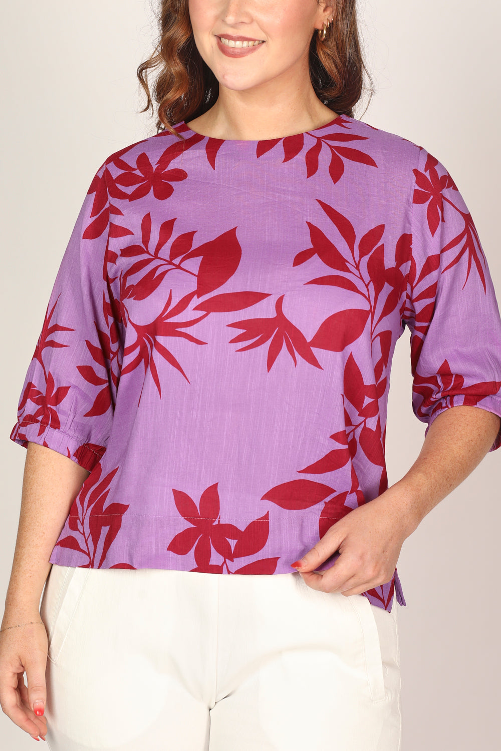 Audrey Blouse in Fuchsia Fever