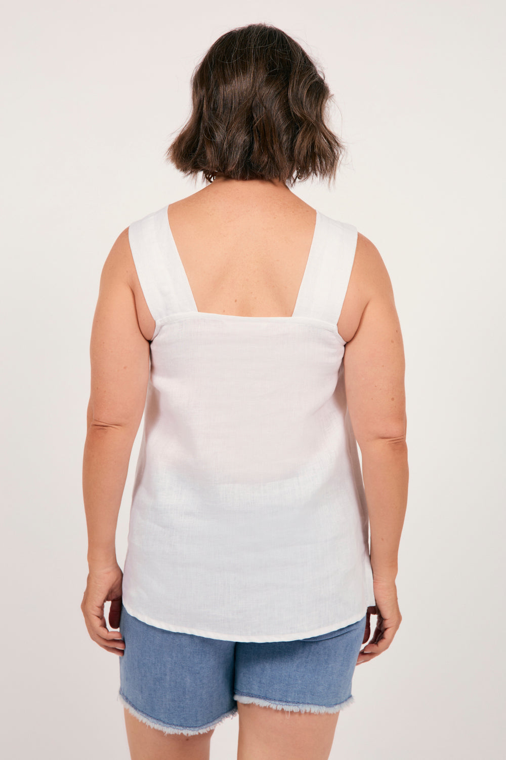 Bec Linen Top in White