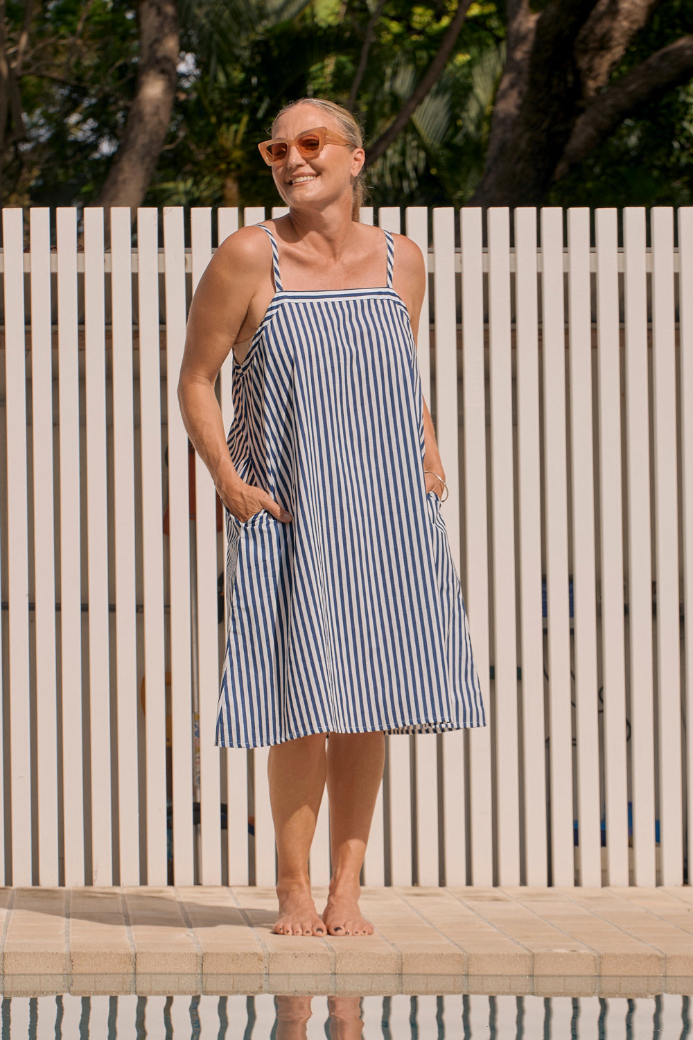 Billie Beach Sundress in Poolside