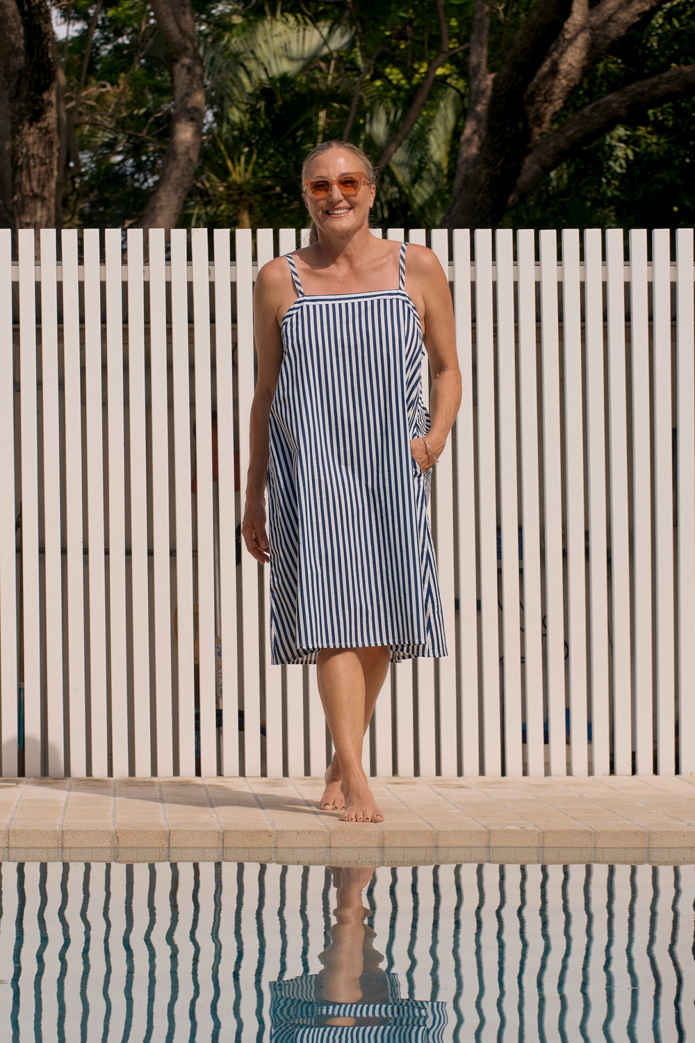 Billie Beach Sundress in Poolside