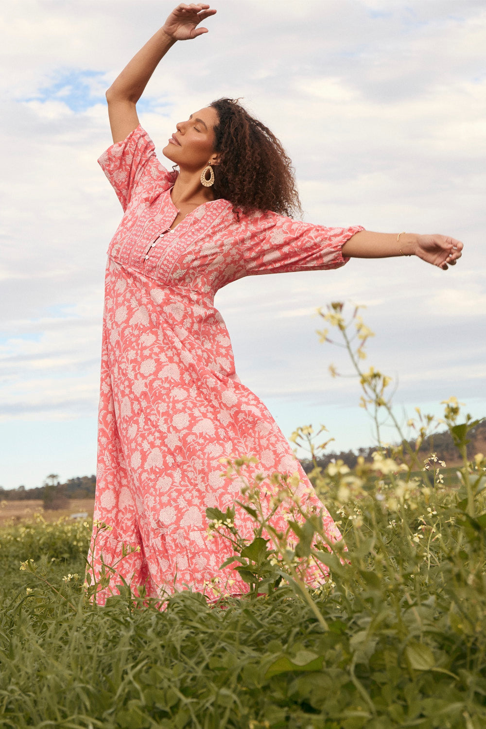 Bonnie Umbrella Dress in Zinnia