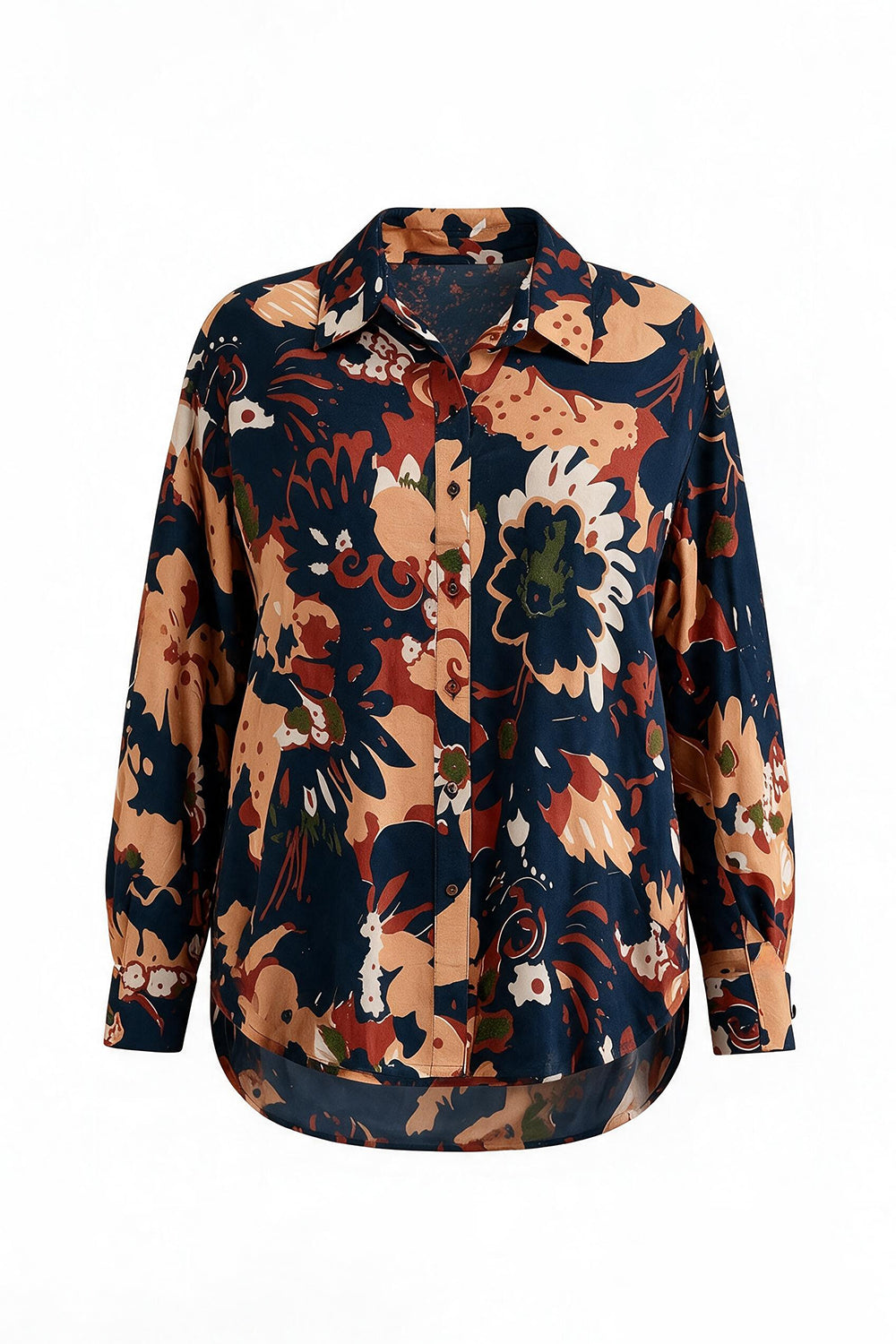 Bowie Cotton Silk Oversized Shirt in Wildwood